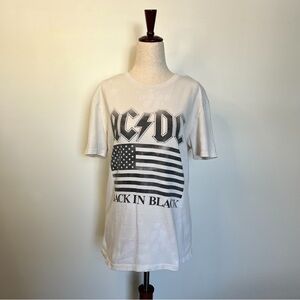Lucky Brand AC/DC Back In Black Tie-Dye Vintage Band Tee size small